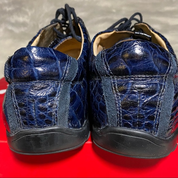 SOLD! 10 Giorgio Brutini Rare Blue Genuine Snake skin Oxford DJ Rectangle P-ownd - Picture 3 of 7